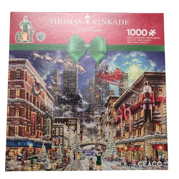 Christmas Winter Holiday Puzzles 1000 Pcs ELF Thomas Kinkade Kim Norlien - Picture 3 of 9